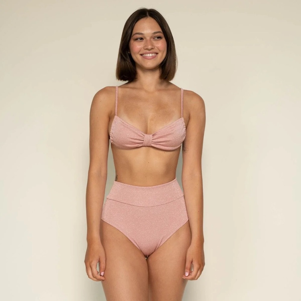NWT Montce Bikini Prima Pink - Large High Waisted